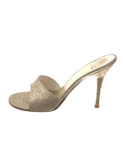Pre-owned Stuart Weitzman Satin Slides