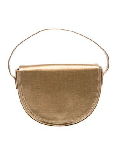 Pre-owned Stuart Weitzman Satin Top Handle Bag In Neutral