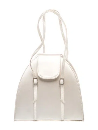 Pre-owned Stuart Weitzman Satin Top Handle Bag In Neutrals