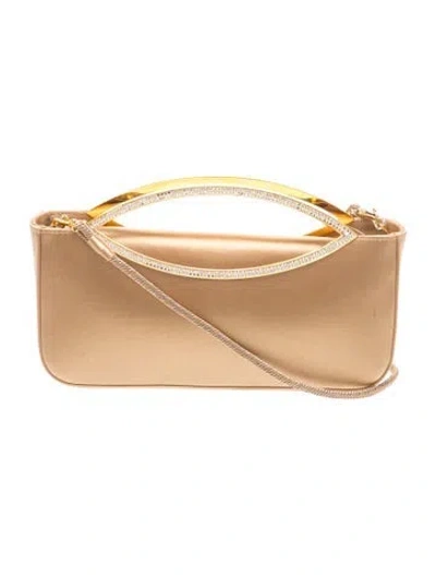 Pre-owned Stuart Weitzman Satin Top Handle Bag Vintage In Neutral