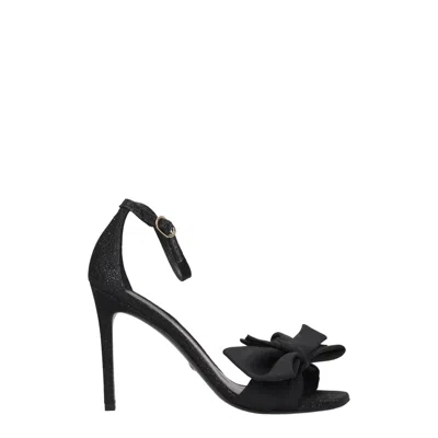 Stuart Weitzman Satin Women's Sandal In Black