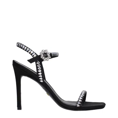 Stuart Weitzman Satin Women's Sandal In Black