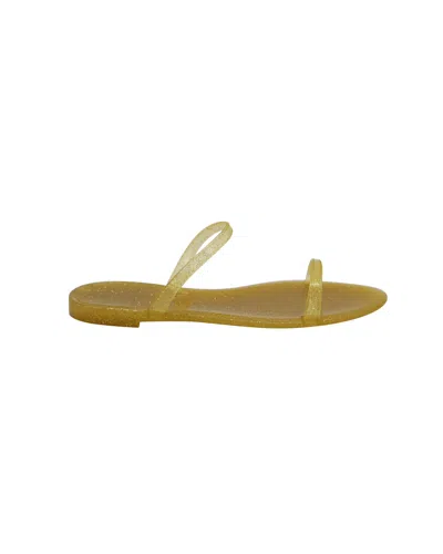 Stuart Weitzman Sawyer Jelly Sandals In Yellow Rubber In Green