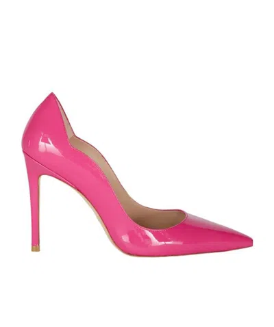 Stuart Weitzman Scallop Edges Pointed-toe Pumps In Pink