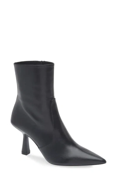 Stuart Weitzman Sculpt Zip Bootie In Black