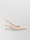 Stuart Weitzman Sculpted Pointed Toe Pumps In Nude