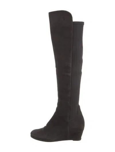 Pre-owned Stuart Weitzman Semi Suede Boots In Multi