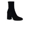 Stuart Weitzman Flareblock Womens Suede Pull On Ankle Boots In Black