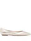 Stuart Weitzman Emilia Mini Flat In Metallic
