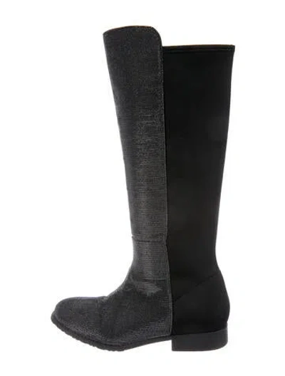 Pre-owned Stuart Weitzman Shimmer Riding Boots In Multi