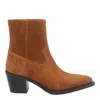 Stuart Weitzman Suede Block Heel Ankle Boots In Multi