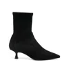 Stuart Weitzman Naomi 50 Suede Ankle Boots In Black
