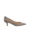 Stuart Weitzman Pointed Toe Suede Finish Pumps In Neutral