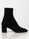 Stuart Weitzman Yuliana 60 Suede Leather Ankle Boot In Black