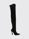 Stuart Weitzman Over-the-knee Stiletto Pointed Toe Boots In Black
