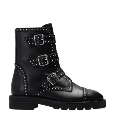 STUART WEITZMAN RIVET DETAIL SHORT BOOTS