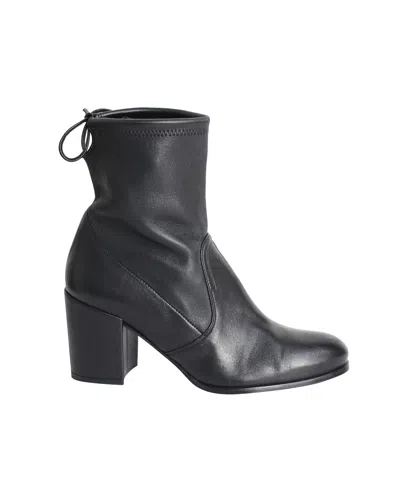 Stuart Weitzman Shorty Ankle Boots In Black Leather