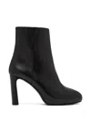 Stuart Weitzman 90mm Babette Leather Platform Booties In Black