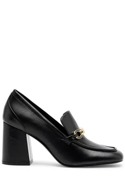 Stuart Weitzman Signature 85 Leather Loafers In Black