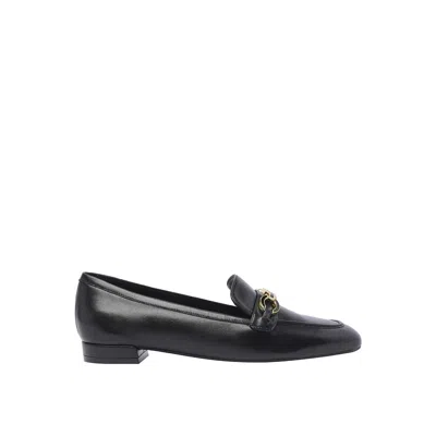STUART WEITZMAN STUART WEITZMAN SIGNATURE SQUARE LEATHER LOAFERS