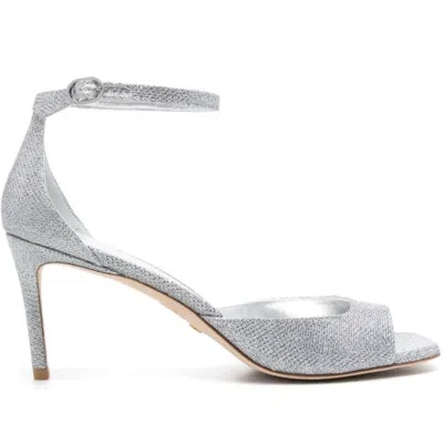 Stuart Weitzman Silver Leather Sandals