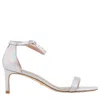 Stuart Weitzman Silver Nunakedstraight 60 Sandals In White