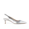 Stuart Weitzman Silver Slingback In Silver