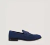Stuart Weitzman Men's Simon Suede Crisscross Penny Loafers In Blue