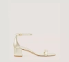 Stuart Weitzman Simplecurve 50 Sandal In Platino Gold