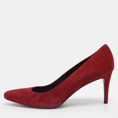 Pre-owned Stuart Weitzman Size 40 Red Suede Pumps