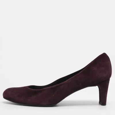 Pre-owned Stuart Weitzman Size 40.5 Purple Suede Pumps