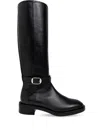 Stuart Weitzman Belted Leather Boot For Women In Black  