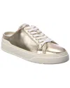 Stuart Weitzman Skater Mule Leather Sneaker In Silver
