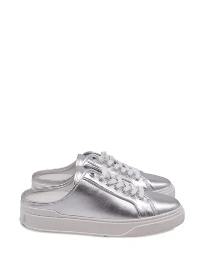 Pre-owned Stuart Weitzman Skater Sneakers In Silver