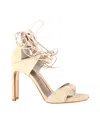 Stuart Weitzman Skydive Sandals In Cream Suede In Beige