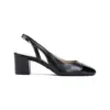 Stuart Weitzman 'sleek' Black Slingback Pumps With Block Heel