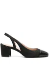 Stuart Weitzman Pearla T-strap Slingback Sandal In Black