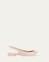 Stuart Weitzman Sleek Bicolor Slingback Ballerina Flats In Ballet/cream