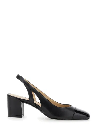 Stuart Weitzman Block Heel Slingback Pumps In Black