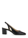 Stuart Weitzman Block Heel Slingback Pumps In Black