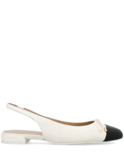 Stuart Weitzman Sleek Bow Slingback Ballerina Shoes In Multi