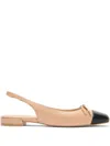 Stuart Weitzman Women's Sleek Bow Slingback Flats In Neutrals