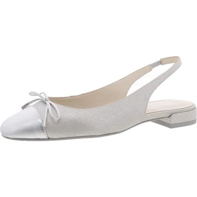 Stuart Weitzman Sleek Bow Slingback Womens Toe Cap Leather Slingback Sandals