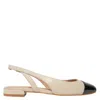 Stuart Weitzman Sleek Leather Slingback Pumps In Neutral