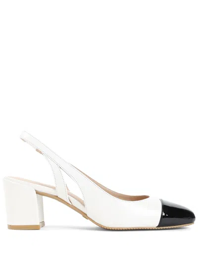 Stuart Weitzman Sleek 50 Calf Leather Slingback Pumps In Multi