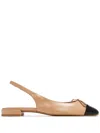 Stuart Weitzman Women's Sleek Bow Slingback Flats In Neutrals