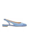 Stuart Weitzman Sleek Slingback Leather Pumps In Blue