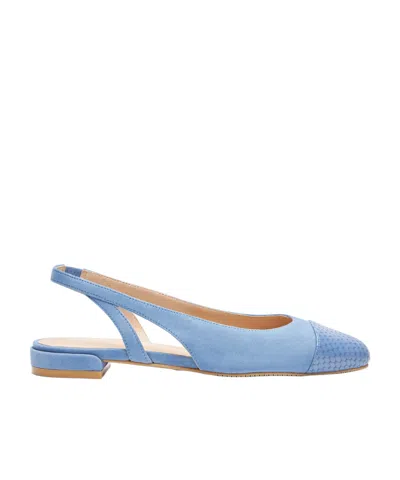 Stuart Weitzman Sleek Slingback Leather Pumps In Blue