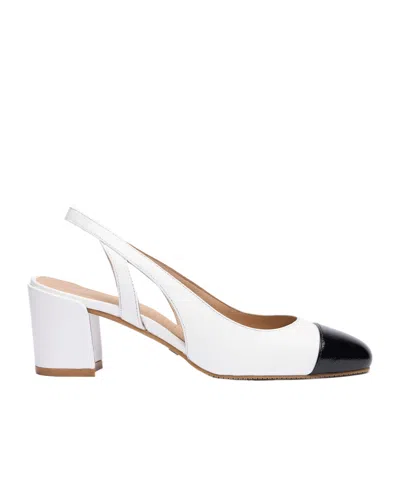 Stuart Weitzman Sleek Stitched High Heels In White
