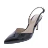 Stuart Weitzman Sleek Womens Solid Pumps Slingback Heels In Black